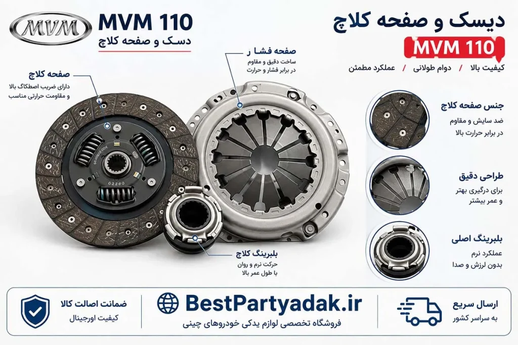 دیسک و صفحه ام وی ام ۱۱۰ اصلی